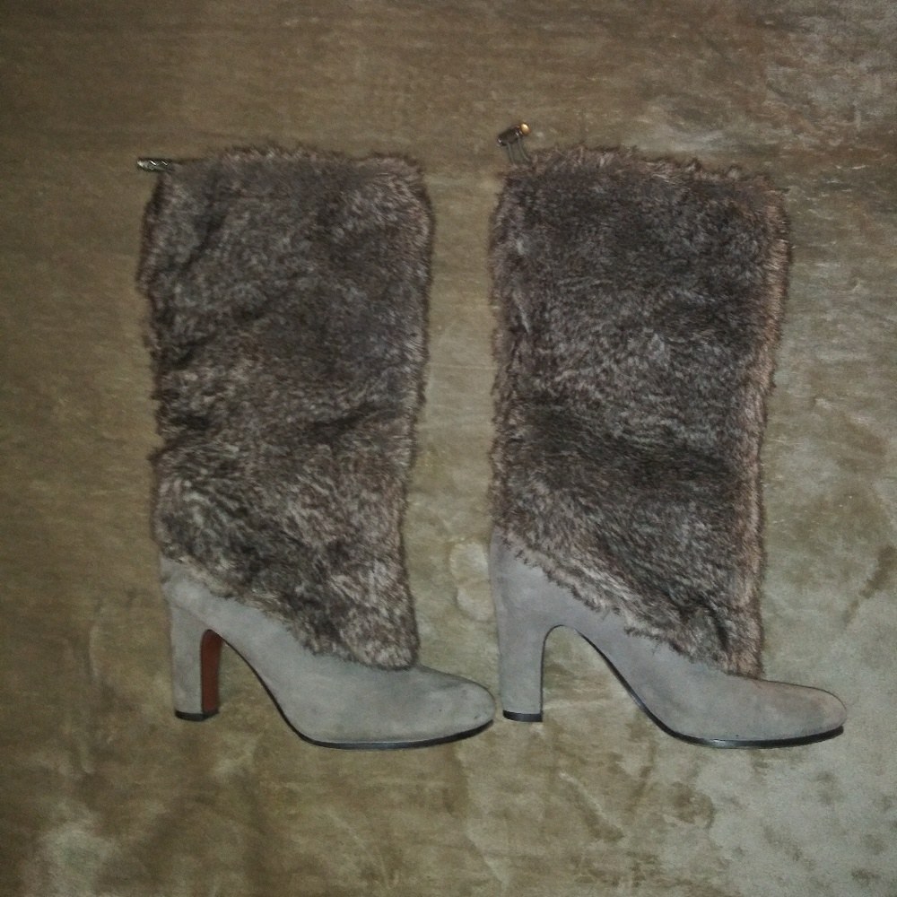Sam Edelman Faux Fur and Suede Calf Boots